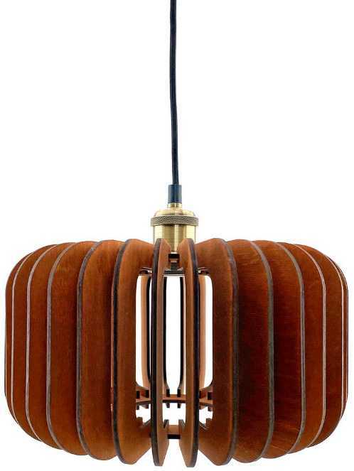 Подвесной светильник из дерева GLANZEN ART-0007-60 square dark Декоративное освещение фото, изображение